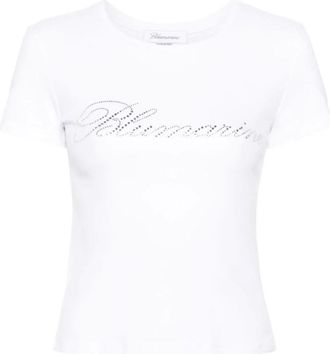 Blumarine T-Shirts, female, White, Size: M T-Shirt N0100 Stylish Casual Tee