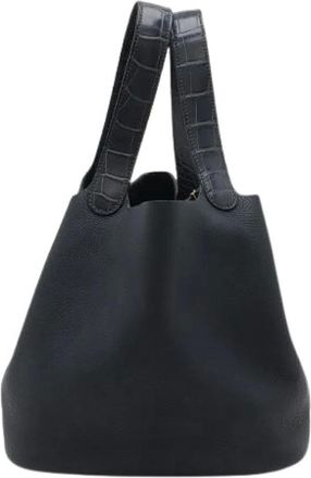 Herm&egrave;s Pre-owned Picotin Lock Touch MM Taurillon Clemence Handbag - Pre-owned - Mujer - Negro - ONE SIZE
