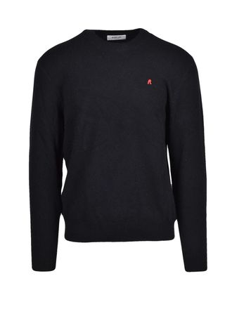 Replay Black Wool-Blend Crewneck Sweater