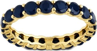 Sterling Forever Sterling Silver Gracie Black CZ Eternity Ring