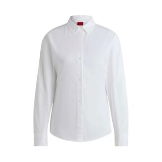 HUGO BOSS Dames, Blouses & Shirts, Wit, Maat: L