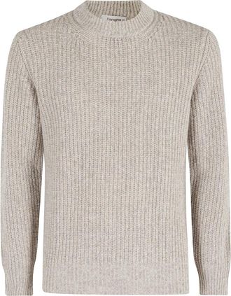 KANGRA Indigo Cirkel Hals Sweater - Heren - Ronde hals truien - Beige - 2XL - Truien & Vesten