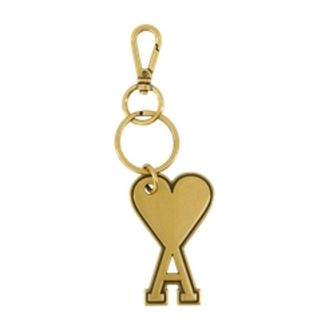 Ami Unisex Key Case Gold Metal Belt
