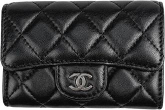 Chanel Pre-owned Wallets, female, Black, Size: ONE SIZE Pre-owned Business Card Case