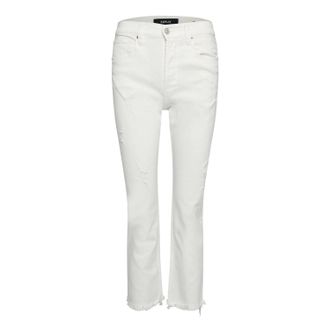 Replay Dames/Dames Katoenen Effen Rechte Jeans (Wit)