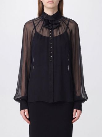 Dolce & Gabbana Camicia in seta con maniche a palloncino e collo alto