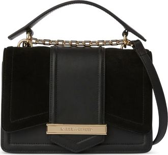 Karl Lagerfeld Borsa a spalla K/Nova in pelle scamosciata - Nero