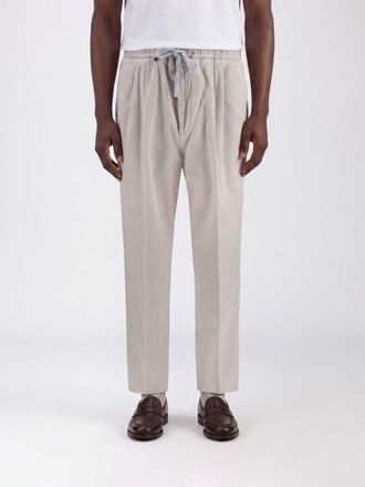 Brunello Cucinelli Pantaloni con coulisse in velluto a vita media