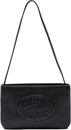 Lacoste Croco Schoudertas - Dames - Schoudertassen - Zwart - ONE Size - Tassen