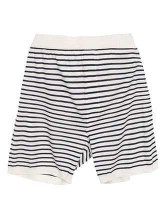 Prada 2020s gestreepte shorts van zijde-katoen - Wit