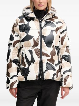 Bogner Vally camouflage-hooded jacket - women - Polyamide/Polyester/Polyamide/Duck Down/Recycled Polyester - 4 - White
