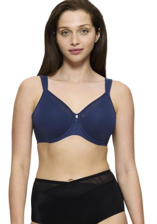 Triumph Minimizer-BH TRIUMPH True Shape Sensation, Damen, Gr. 75, Cup C, blau (deep water), Jersey, Obermaterial: 65% Polyamid, 26% Elasthan (LYCRA), 9% Polye