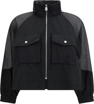 Pinko Zwarte Polyester Shell Jas