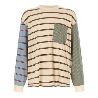 Song for the Mute Tops, Heren, Veelkleurig, M, Katoen, Oversized Crew Neck Shirt