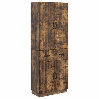 vidaXL Juego De Armarios 2 Uds. Roble Ahumado Madera De Ingenier&iacute;a Vidaxl