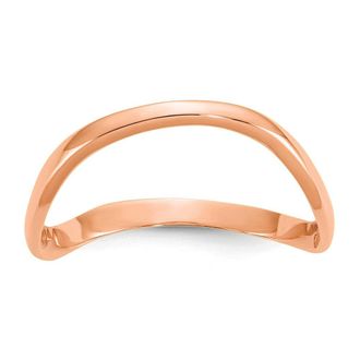 Diamond2Deal 14K Rose Gold Wave Fashion Thumb Ring