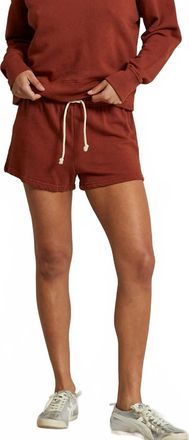 perfectwhitetee Layla French Terry Sweat Shorts In Russet