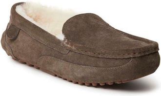 Dearfoams Fireside Melbourne Genuine Shearling Moccasin Slipper in Coffee at Nordstrom, Size 14M