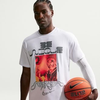 Nike Mens Victor Wembanyama Basketball T-Shirt in White | II0656-100