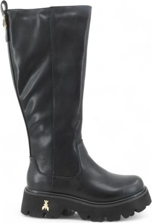 Patrizia Pepe High Boot - Dames - Hoge Laarzen - Zwart - 36 EU - Leer - Schoenen