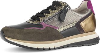 Gabor Scarpe Basse da Donna, Scarpe Basse, comode e Multiple (H), Nero Edera Golden Kombi 63, 38.5 EU Larga