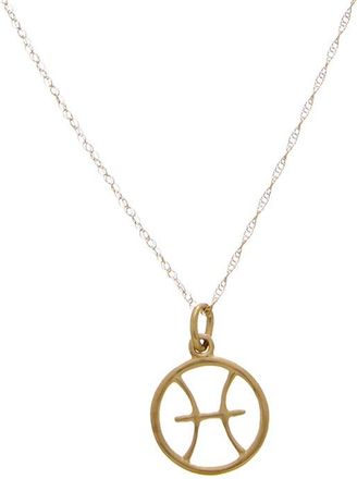 Italian Gold, Inc 10K Pisces Zodiac Pendant Necklace