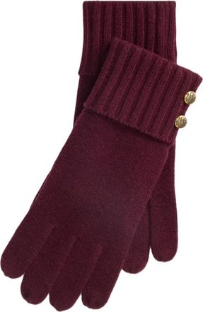 Ralph Lauren Guanti in maglia con bottoni a scudo - - Accessories - Donna - Rosso - ONE SIZE