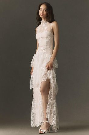BHLDN Lace Tiered Maxi Dress