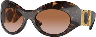 Versace Medusa Zonnebril - Dames - Zonnebrillen - Bruin - 58 MM - Accessoires