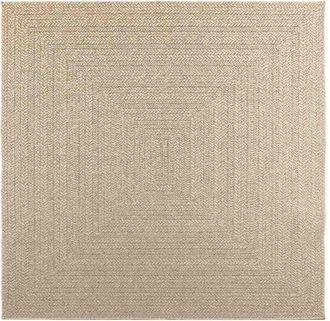vidaXL Rug ZIZUR Beige 200x200 cm Jute Look Indoor and Outdoor vidaXL