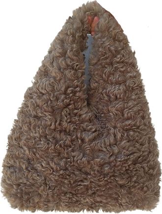 Generic Womens Plush Bags Fluffy Shoulder Bags Women Girls Drawstring Bucket Bag Purse Tote Handbags(Champagne)