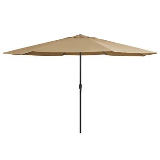 vidaXL Sombrilla De Jard&iacute;n Con Palo De Metal Taupe 390 Cm Vidaxl