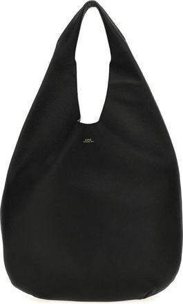 A.P.C. Leren Hobo Tas - Dames - Schoudertassen - Zwart - ONE Size - Leer - Tassen