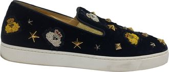 Christian Louboutin Miss Academy Slip-On Sneakers in Black Velvet