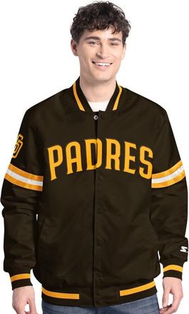 Starter Mens Starter Brown San Diego Padres Scout Full-Snap Varsity Jacket at Nordstrom, Size Xx-Large