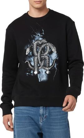 Roberto Cavalli RC Logo Cotton Sweatshirt, Size X-Large