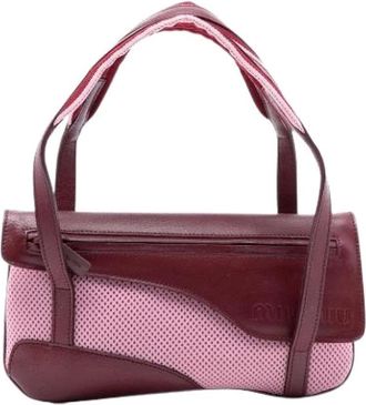 Miu Miu Pre-owned Handbags, female, Red, Size: ONE SIZE Pre-owned Mesh Handbag