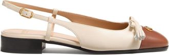 Valentino Garavani Off White Slingback Ballet Flats