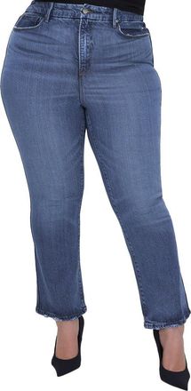 Good American Good Legs Straight Indigo Jean