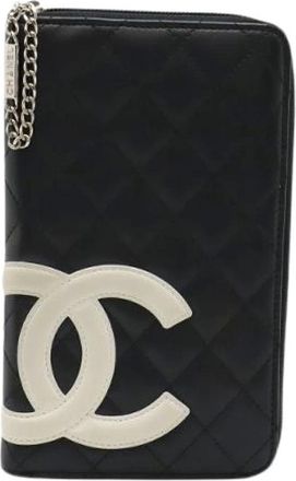 Chanel Pre-owned Wallets, female, Black, Size: ONE SIZE Pre-owned Leather Wallet