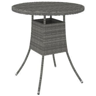 vidaXL Vidaxl Tavolo Da Giardino Grigio 70x70x73 Cm In Polyrattan
