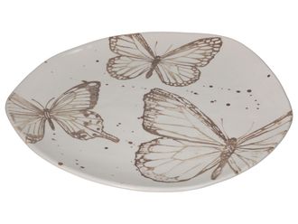 Schubiger M&ouml;bel Tablett Schmetterling, Keramik H: 3 cm
