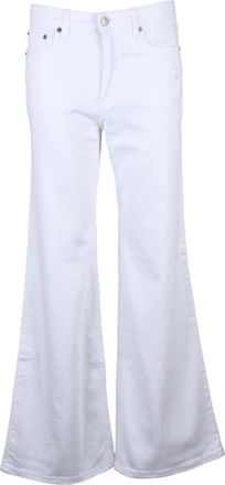 Ralph Lauren Comfort Stretch Wide Jeans - Dames - Loose Fit Jeans - Wit - S - Katoen - Jeans