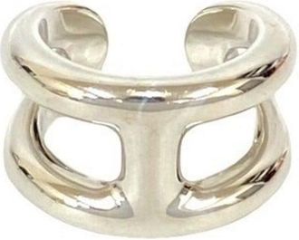 Herm&egrave;s Silver Silver 925 Band Ring (Pre-Owned)