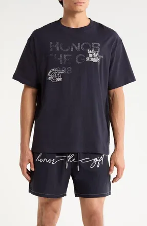 Honor The Gift Beauty in the Struggle Cotton T-Shirt in Black at Nordstrom, Size Xx-Large