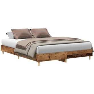 vidaXL Estructura De Cama Sin Colch&oacute;n Madera Vieja 150x200 Cm Vidaxl