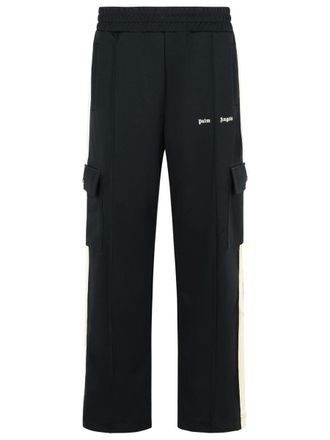 Palm Angels Track Cargo Black Polyester Pants