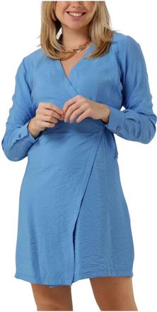 Envii Kleedjes, Dames, Blauw, L, Korte Jurk Envictoria Ls Lichtblauw