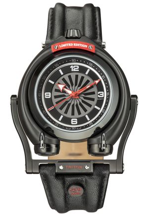 Gevril Group GV2 Triton Mens Black Dial Calfskin Leather Watch - One Size