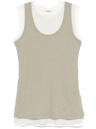 Jil Sander Gelaagde tanktop - Wit